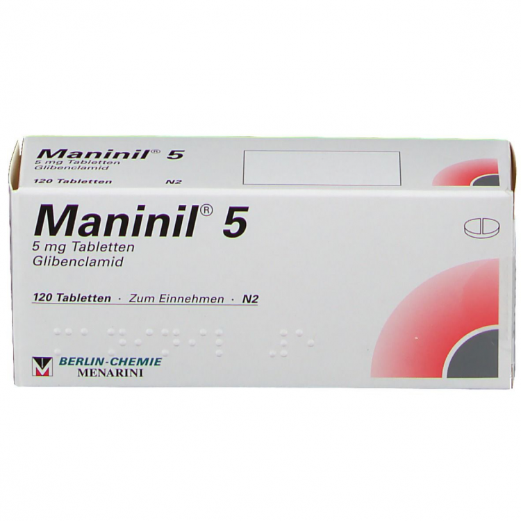 Манинил 5 мг  , цена